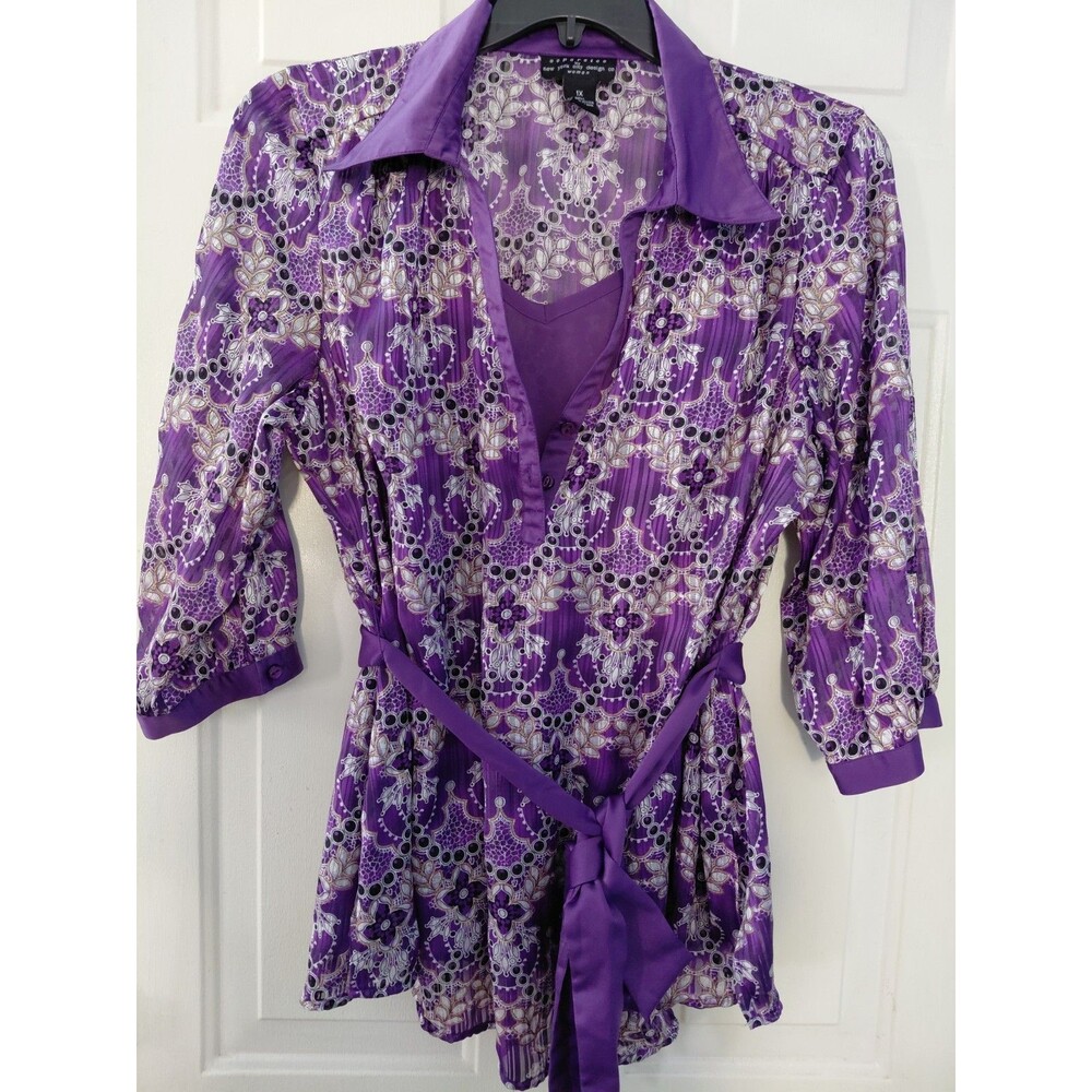 New York City Design Vintage Y2K‎ Paisley 3-pc Set Purple/Black